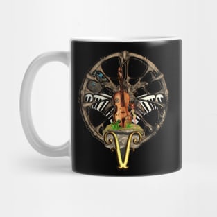 Steampunk violin with little fairy Mug